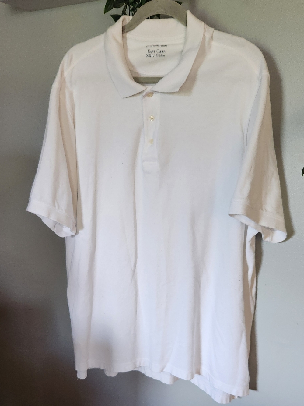 Summer White Casual Polo Shirt